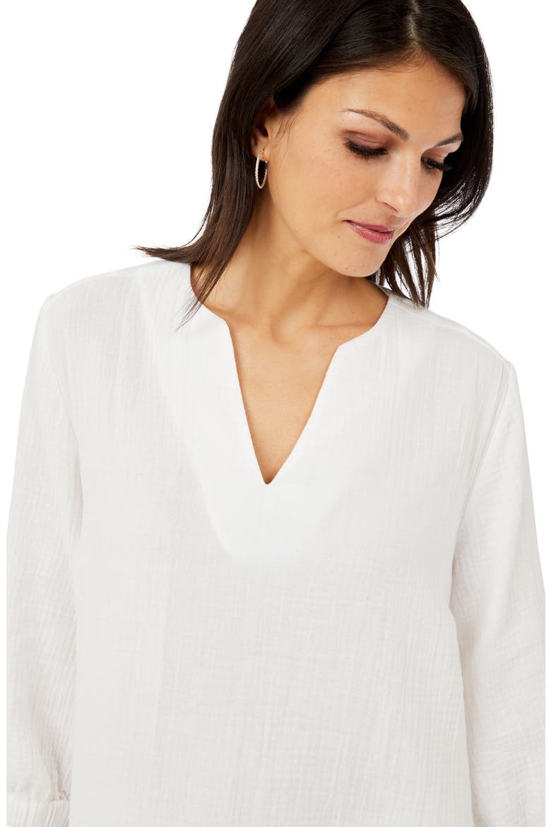 Evie Gauze Blouse, Alternate, color, WHITE