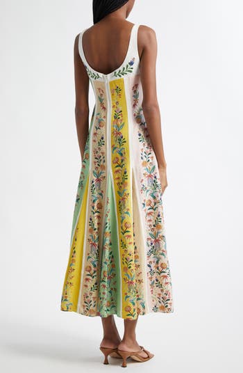 Delicate Floral Stripe Sundress