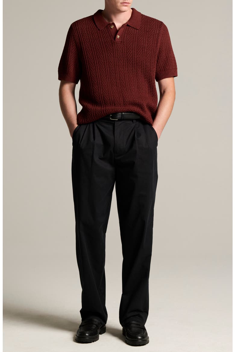 Seed Stitch Polo Sweater, Alternate, color, DEEP SATIN