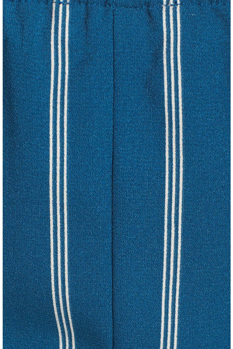 Cutout Culotte Jumpsuit, Alternate, color, TEAL SEAGATE PINSTRIPE