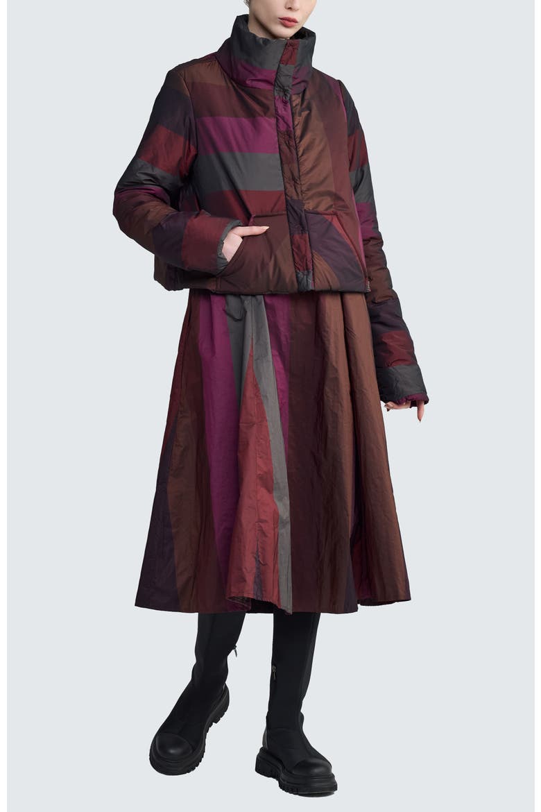 Estelle Padded Coat, Alternate, color, Dark Scarlet