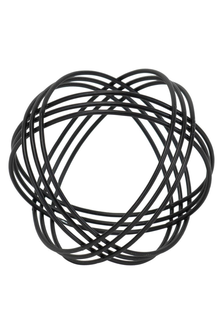 Ellery Black Metal Matte Decorative Sculpture Figurine 4.25", Alternate, color, Black