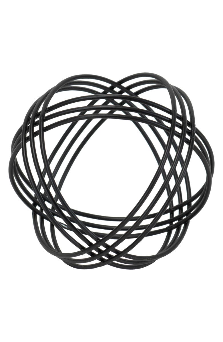 Foreside Home and Garden Ellery Black Metal Matte Decorative Sculpture Figurine 4.25", Alternate, color, Black