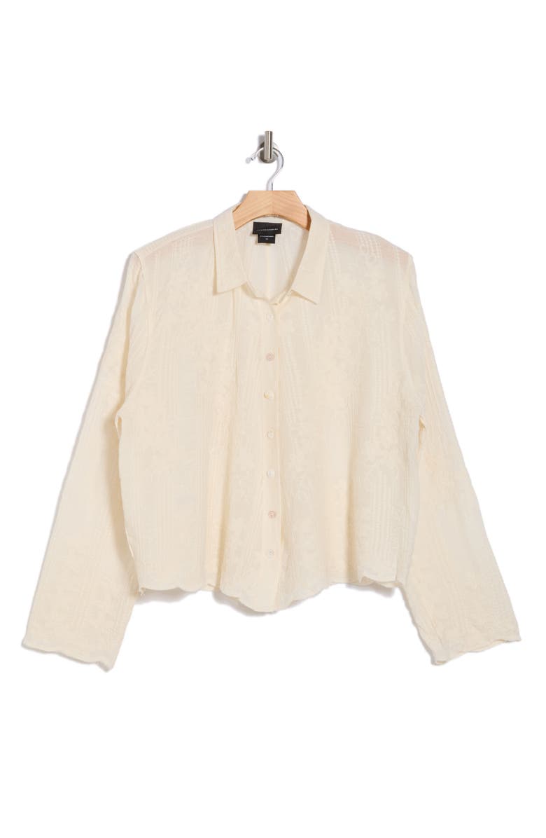 Forgotten Grace Embroidered Button Down Top, Alternate, color, Natural