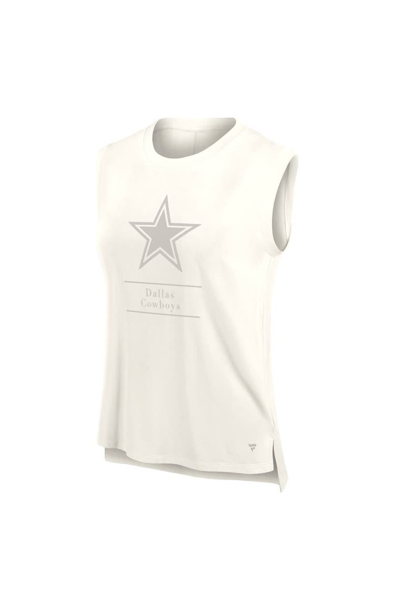FANATICS Women's Fanatics Cream Dallas Cowboys Studio Embrace Tank Top, Alternate, color, Cream