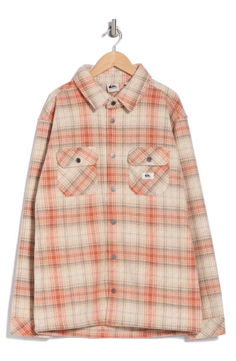 Quiksilver Epic Surf Days Plaid Long Sleeve Button-Up Shirt, Main, color, 