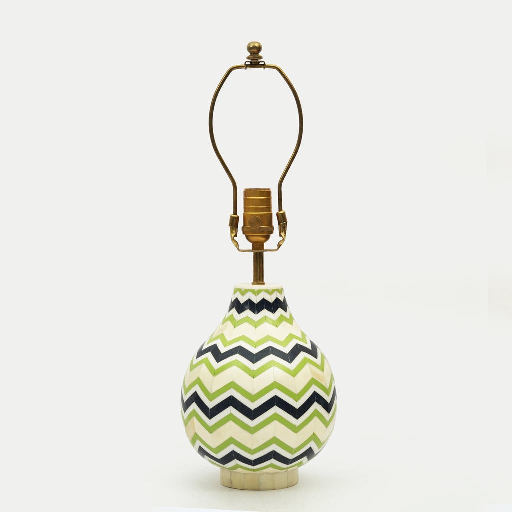 Mela Artisans Chevron Inlay Table Lamp In Multi