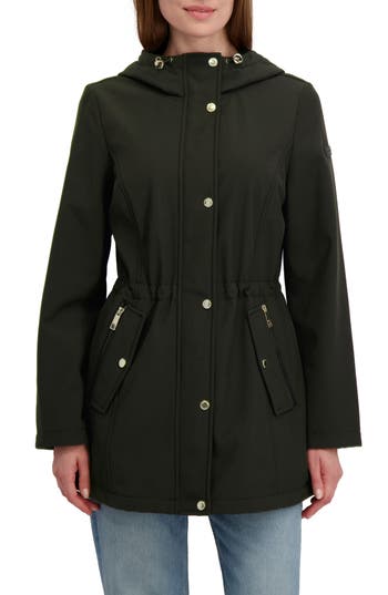 Laundry By Shelli Segal Fleece Lined Hooded Jacket In Green