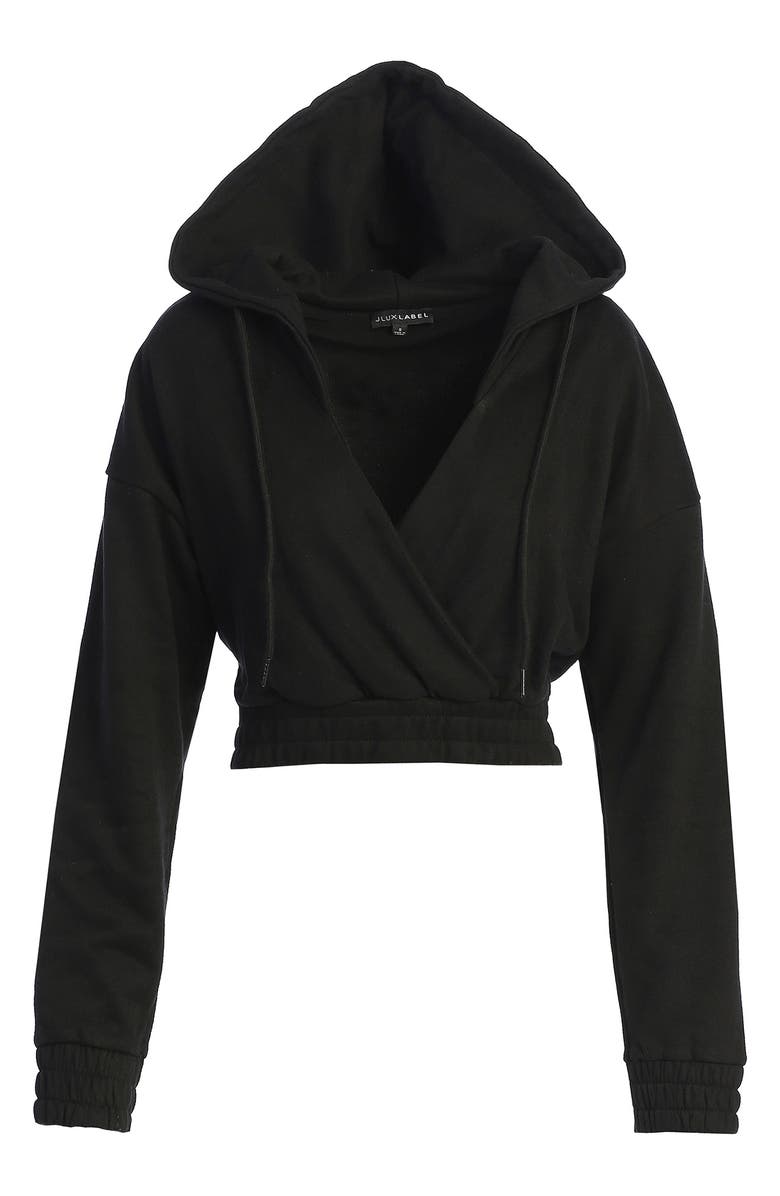 JLUXLABEL Crop Fleece Hoodie, Alternate, color,