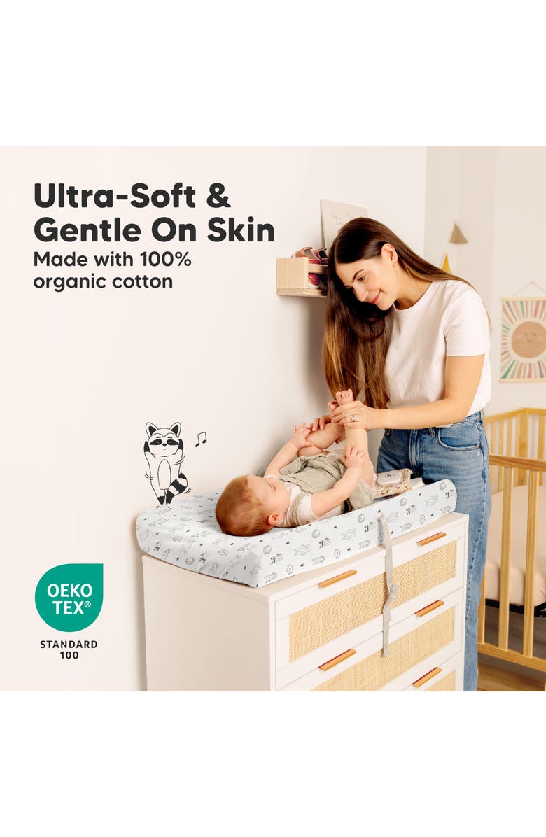 KeaBabies 2-Pack Soothe Changing Pad Covers, Alternate, color, Woodland