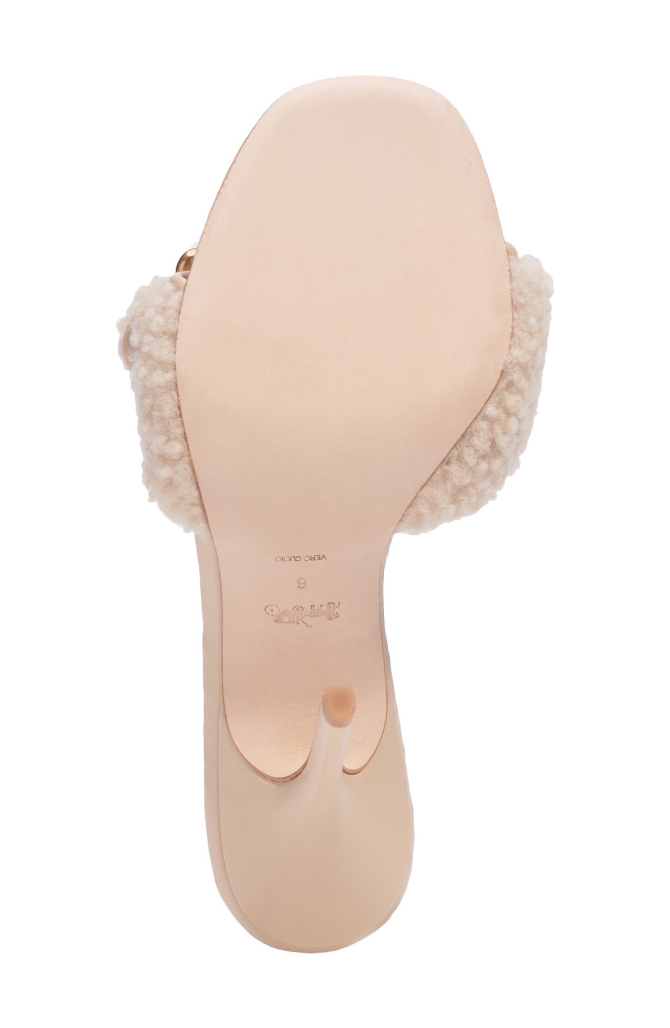 COACH Genuine Shearling Sandal, Alternate, color, 