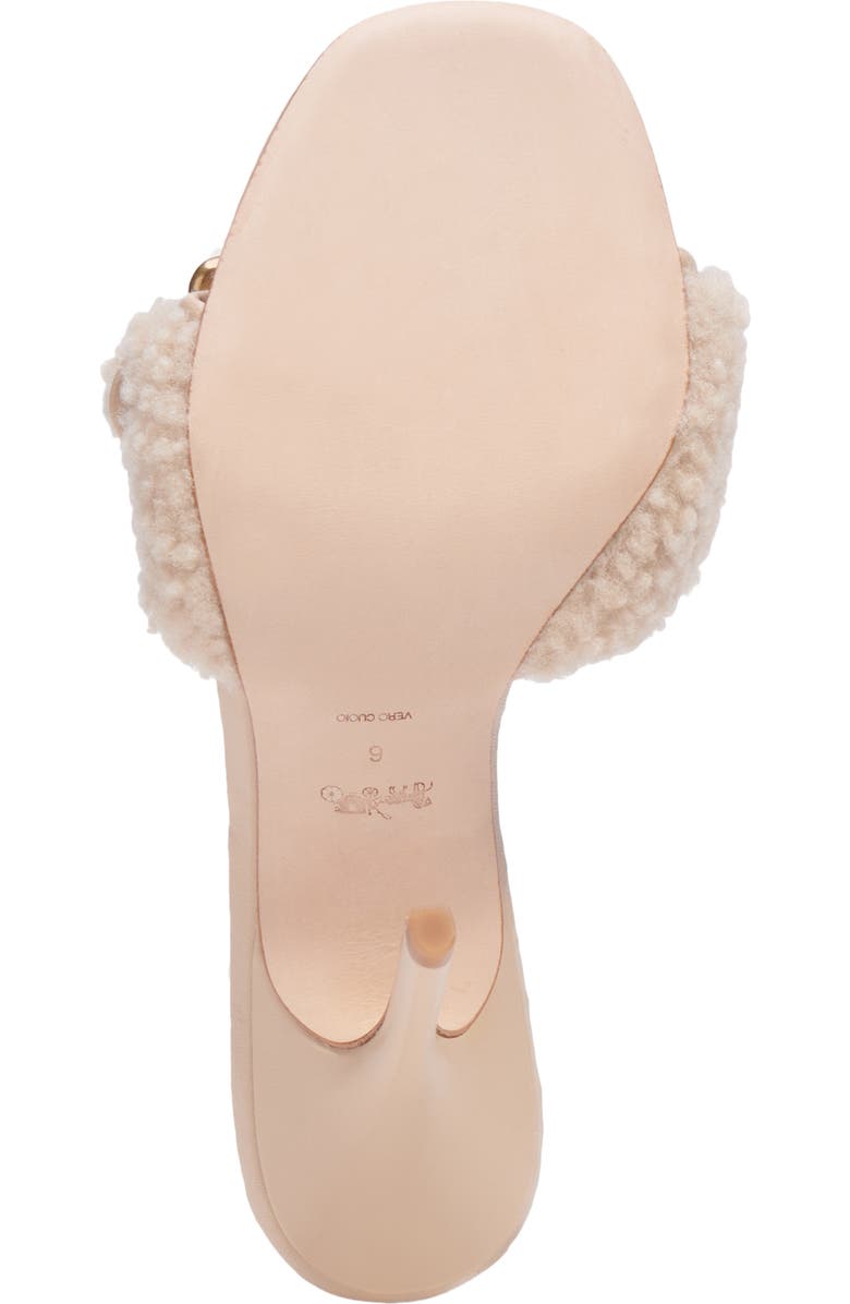 COACH Genuine Shearling Sandal, Alternate, color,