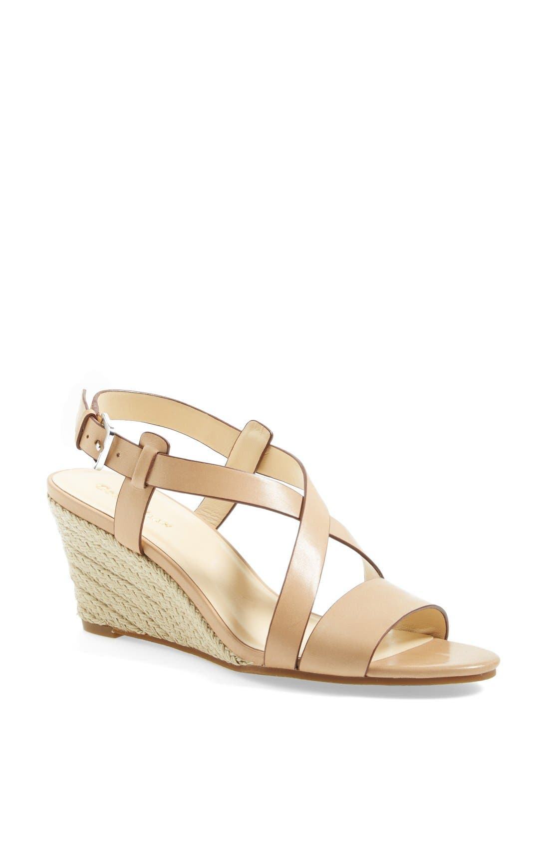 'Taylor' Wedge Sandal, Main, color, SANDSTONE