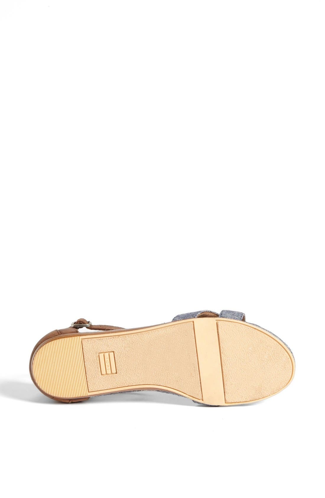 TOMS 'Correa' Ankle Strap Flat Sandal, Alternate, color, 
