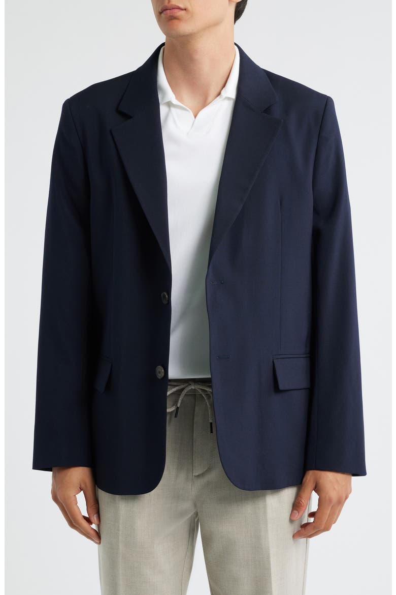 Wool Blazer, Main, color, DARK NAVY