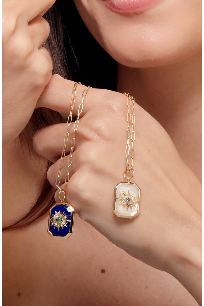 Eye of The Cosmos Necklace, Alternate, color, Lapis Lazuli