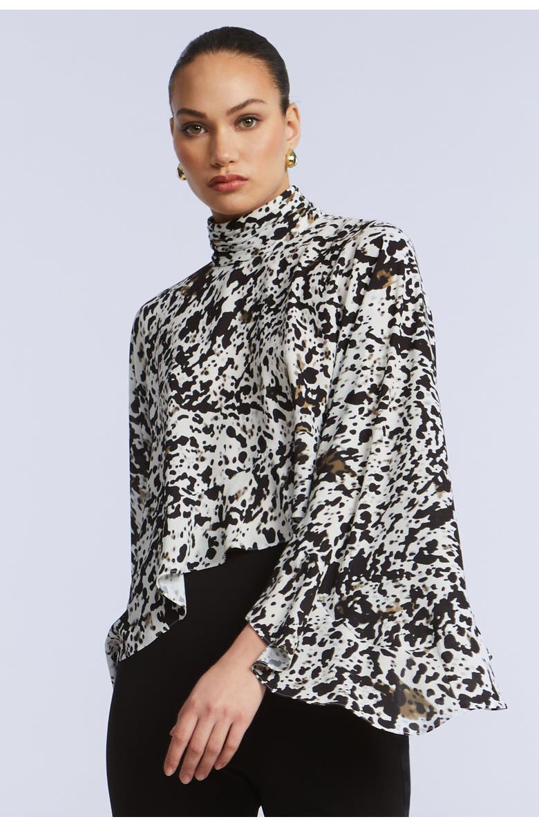 BCBGMAXAZRIA High Neck Top, Alternate, color, Dotty Print