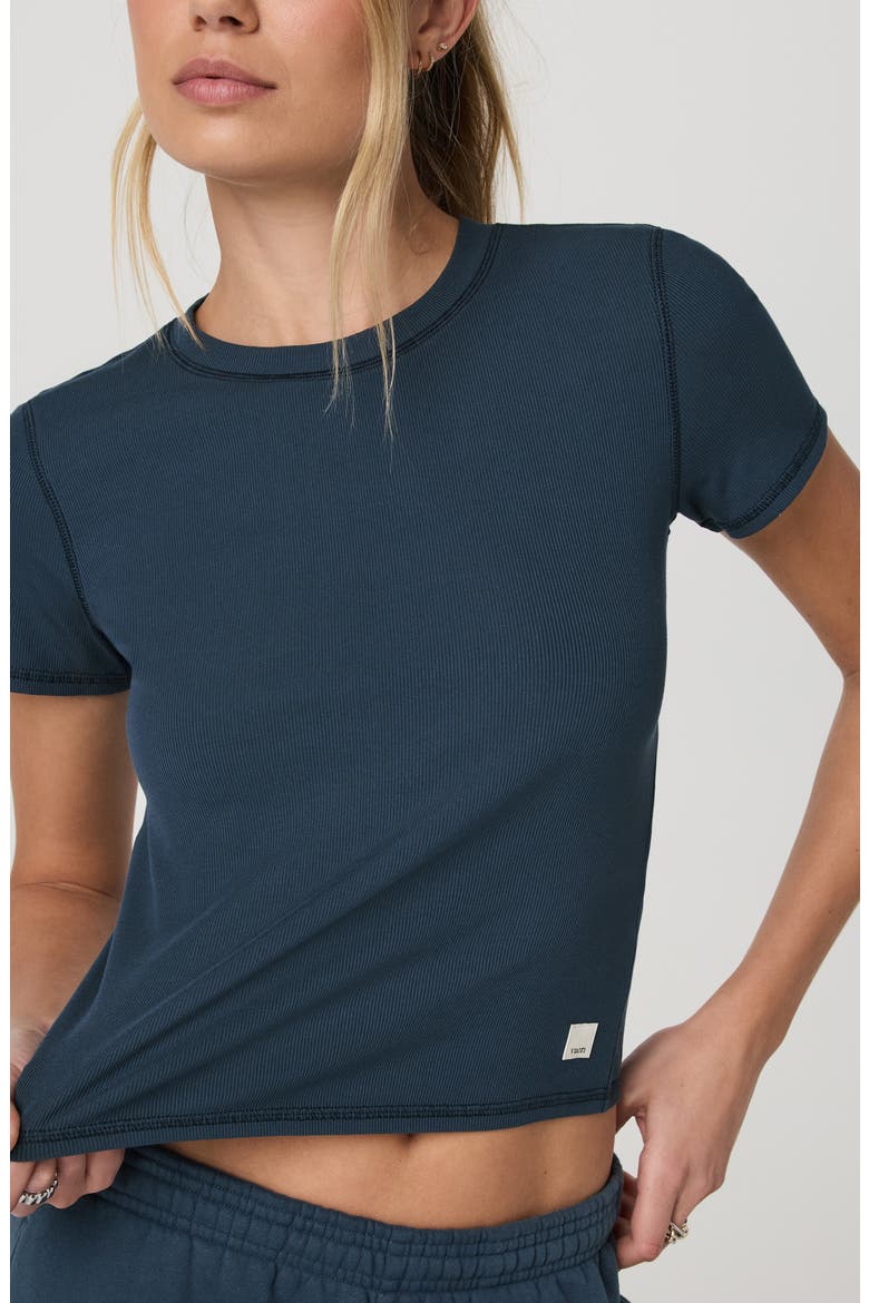 Pose Fitted Tee, Alternate, color, OCEAN BLUE