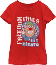 MR. POTATO HEAD Girl's Mr. Potato Head Freedom Fries Graphic T-Shirt