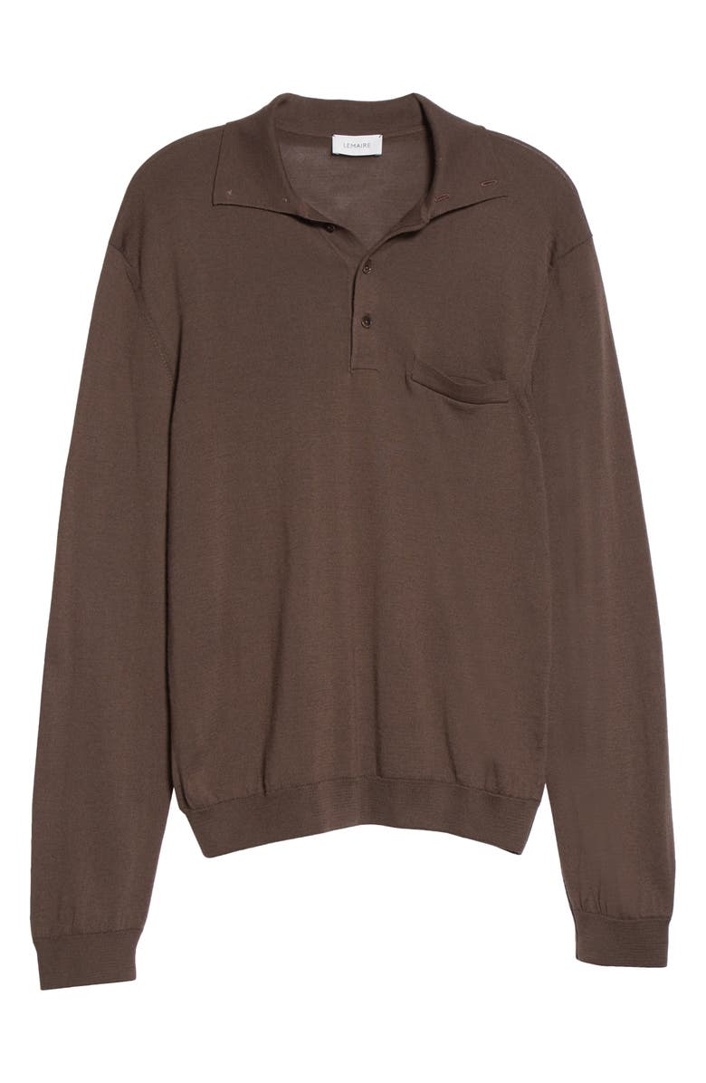 Lemaire Long Sleeve Polo, Alternate, color, 