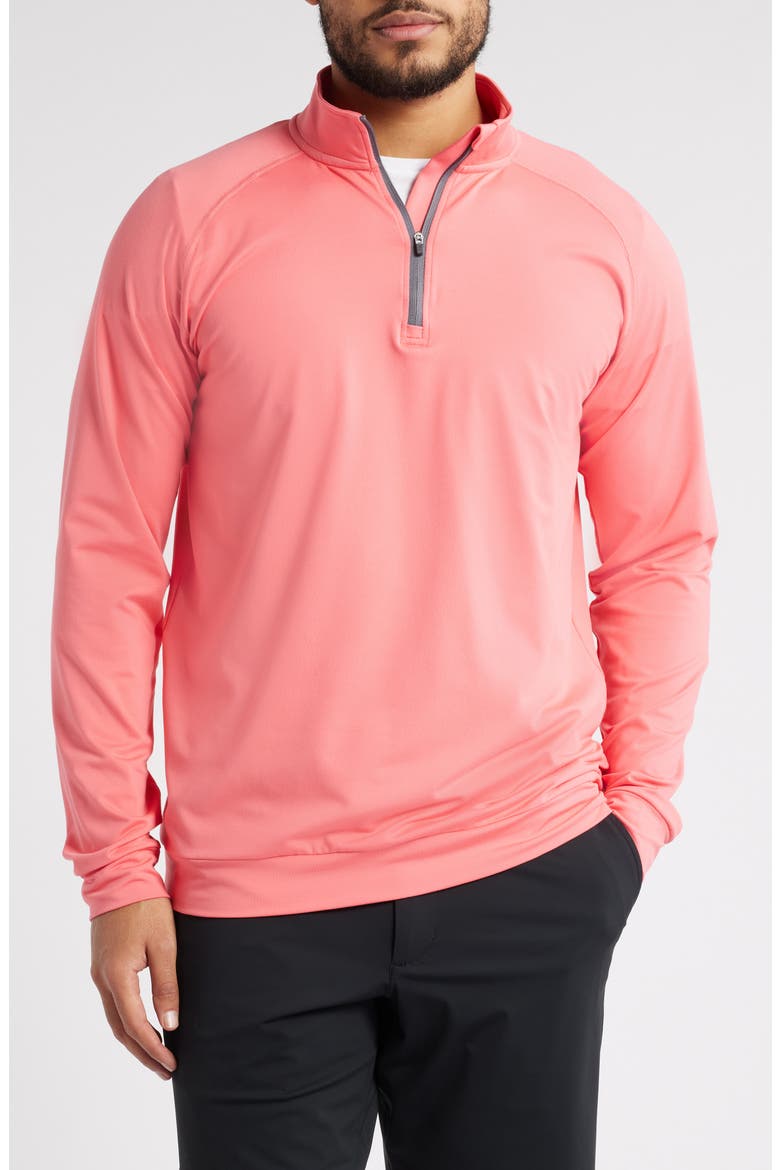 Colt Quarter Zip Golf Pullover, Main, color, CORAL