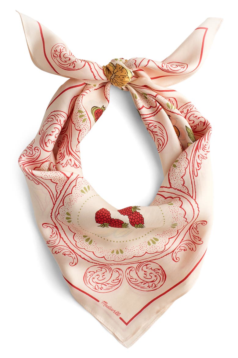Medium Silk Bandana, Alternate, color, VINTAGE IVORY