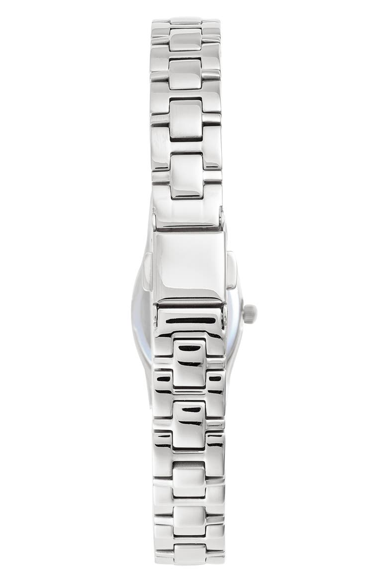Emmeline Bracelet Watch, 16mm x 24mm, Alternate, color, WHITE/ SILVER
