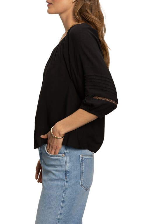 Sanctuary Beach To Bar Lace Inset Top In Black