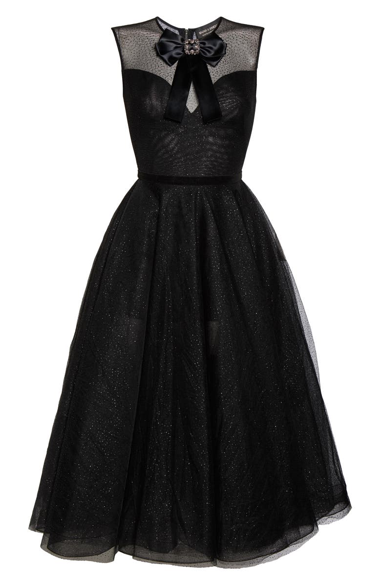 Bronx and Banco Lou Lou Sparkle Flecked Midi Cocktail Dress, Alternate, color,