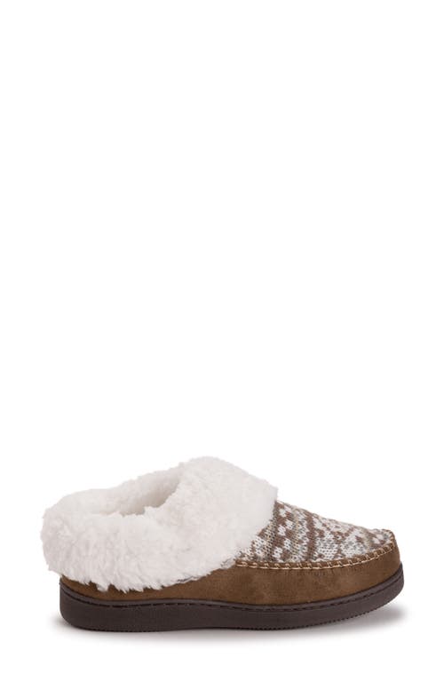 Muk Luks Minerva Faux Shearling Slipper In Gray