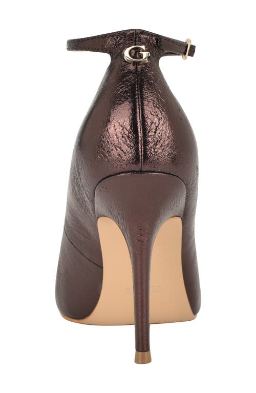 Guess Napril Ankle Strap Pump In Brown