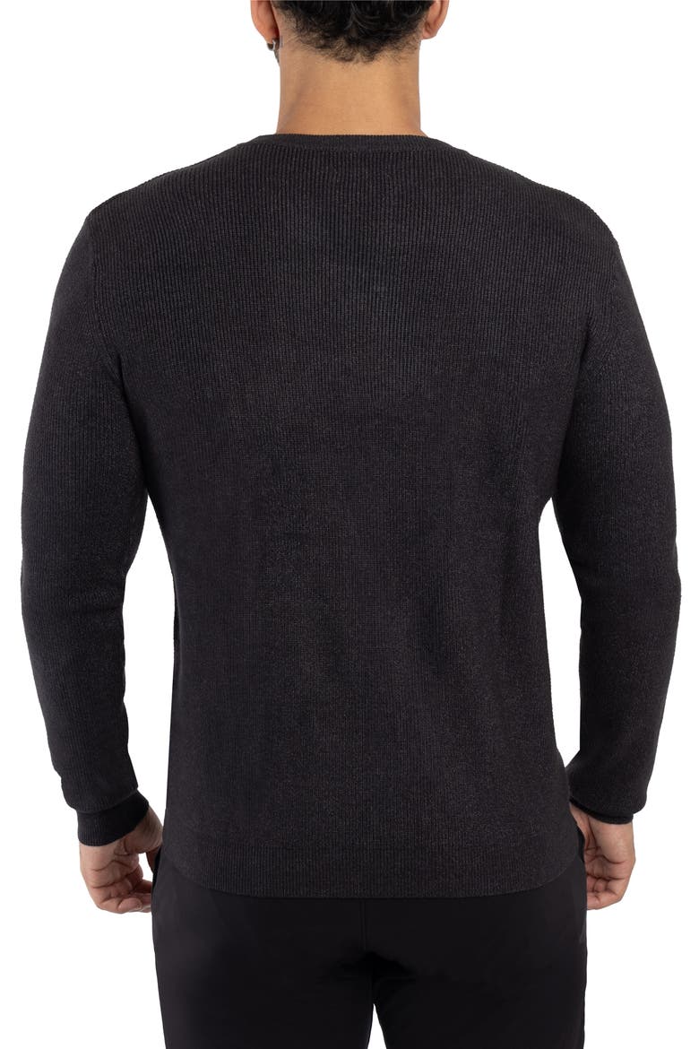 Ribbed Crewneck Sweater, Alternate, color, HEATHER CHARCOAL
