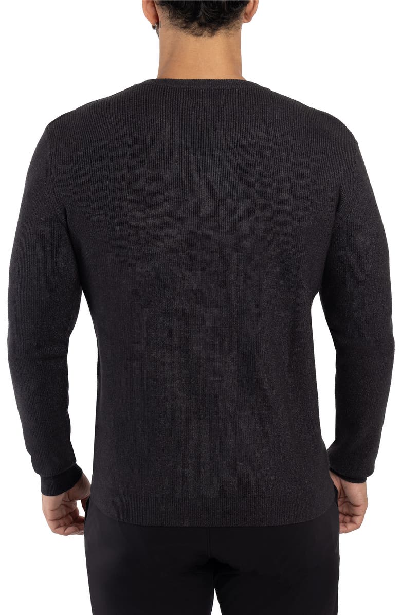 Spring + Mercer Ribbed Crewneck Sweater, Alternate, color, Heather Charcoal