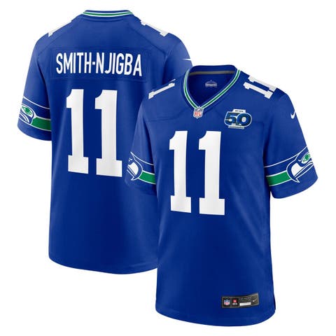 Men's Nike Jaxon Smith-Njigba Royal Seattle Seahawks Alternate 50th Season Game Jersey