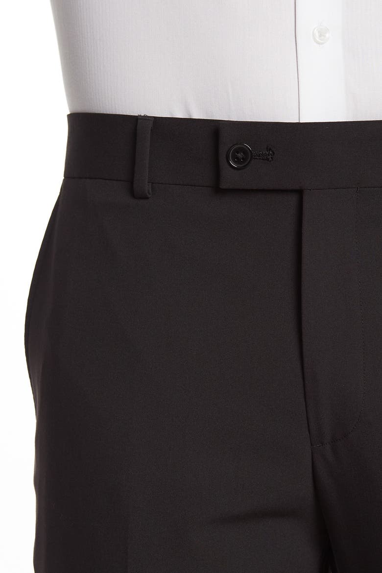 Brixton Black Solid Two Button Peak Lapel Skinny Fit Suit, Alternate, color, BLACK