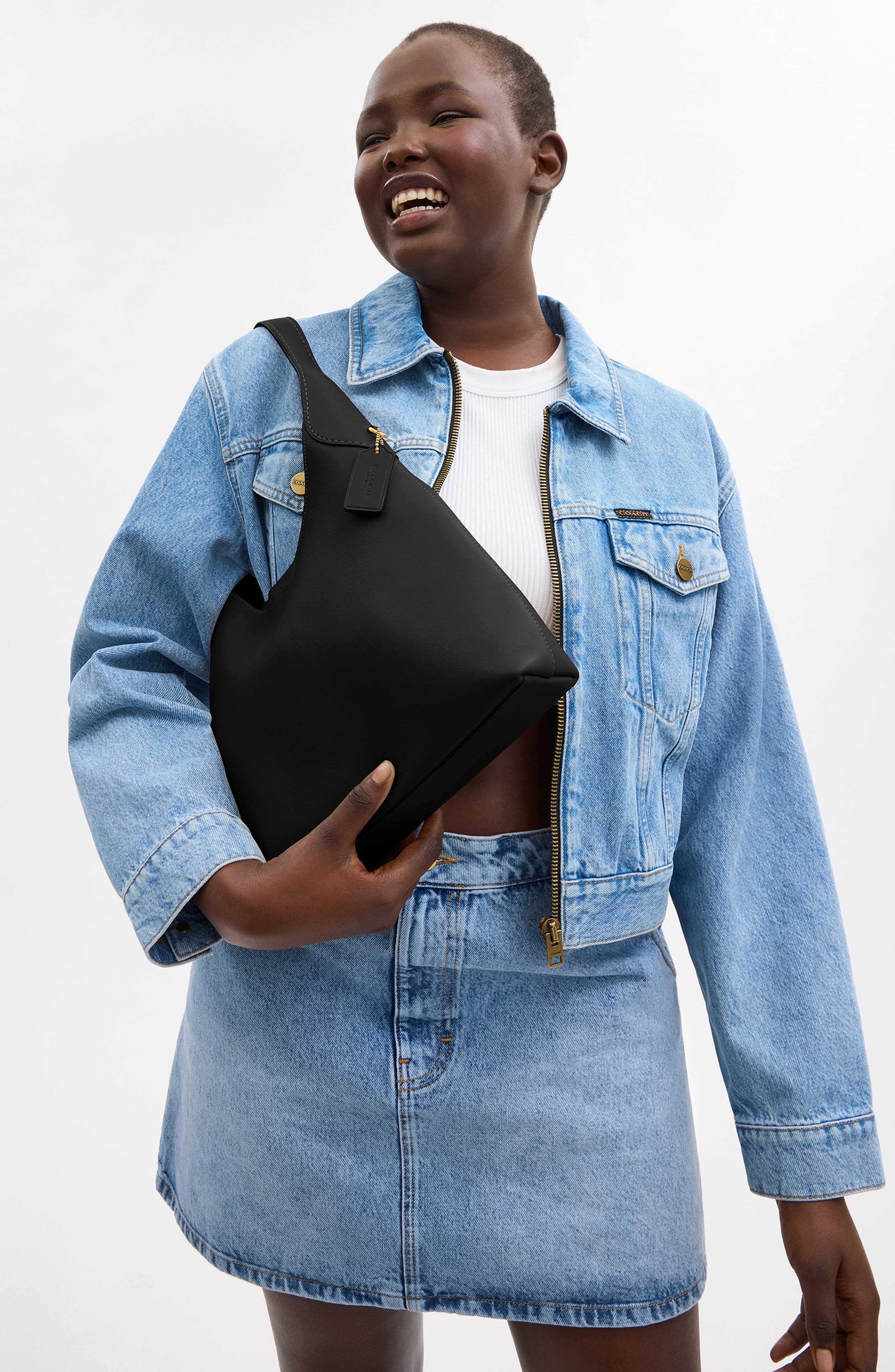 COACH Brooklyn 28 Shoulder Bag, Alternate, color, Black