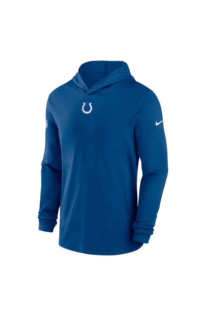 Nike Men's Nike Royal Indianapolis Colts Sideline Performance Long Sleeve Hoodie T-Shirt, Alternate, color, 