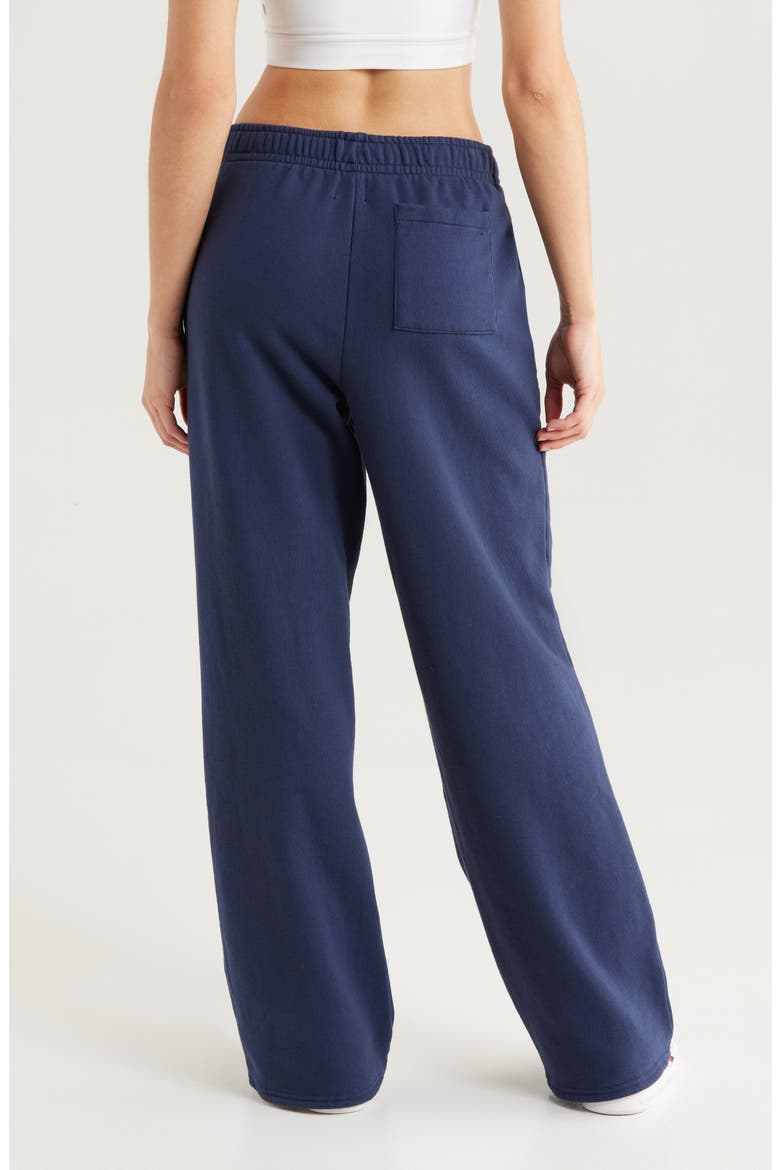 Denim Applique Baggy Sweatpants, Alternate, color, NAVY