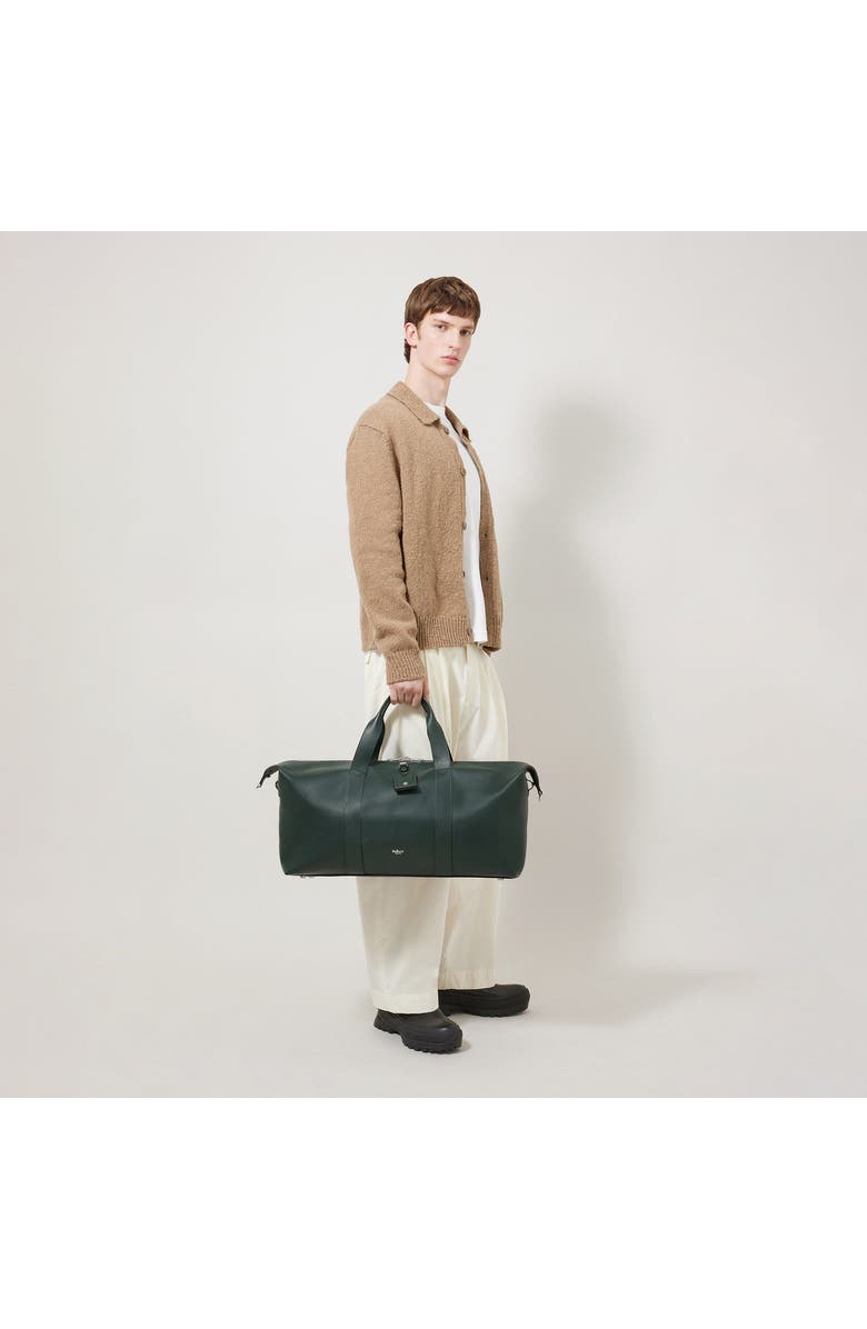 Mulberry Heritage Leather Medium Clipper Duffle, Alternate, color, Mulberry Green