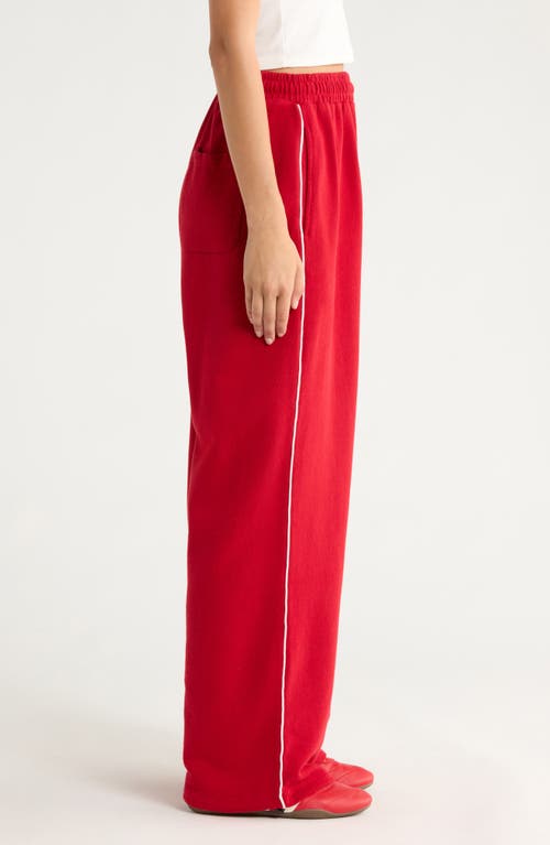 Iets Frans Harri Baggy Wide Leg Joggers In Red