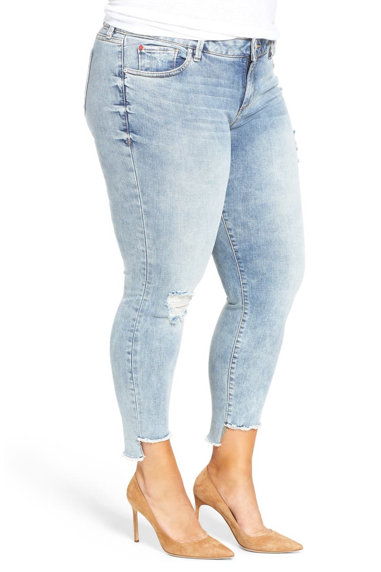 FRAY HEM SIDE VENT ANKLE JEAN, Alternate, color, ASHLEY