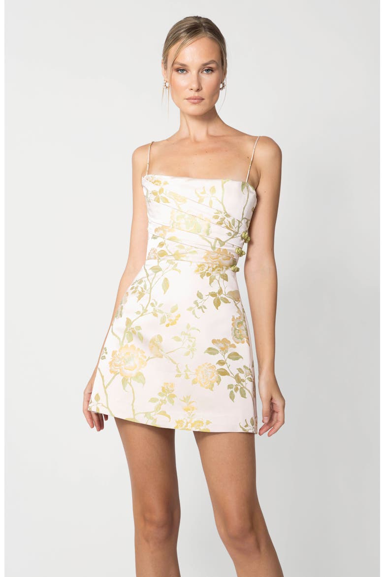 Mari Brocade Cocktail Dress, Alternate, color, PALE PINK MULTI