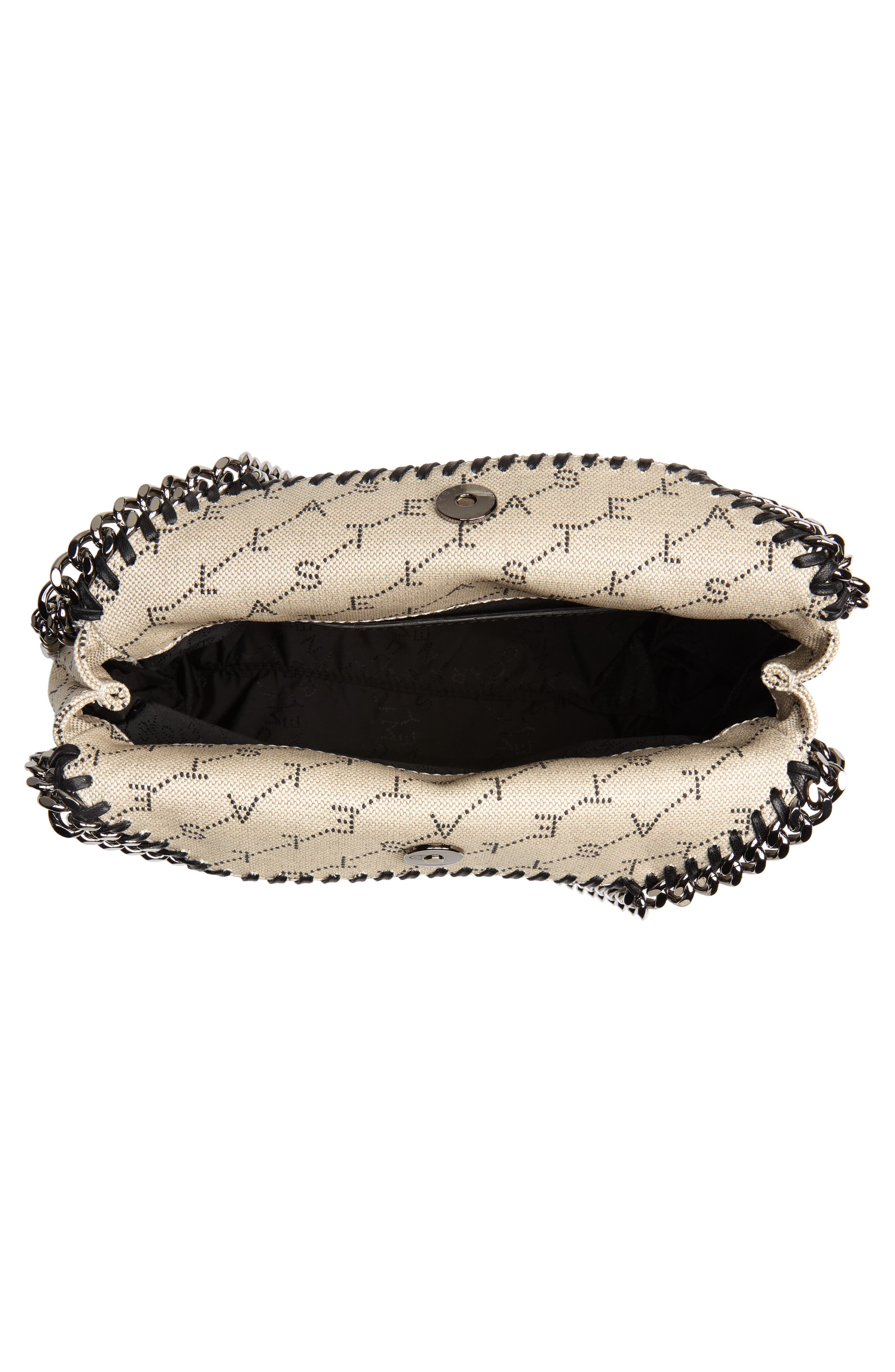 Stella McCartney Mini Falabella Logo Canvas Tote, Alternate, color, 