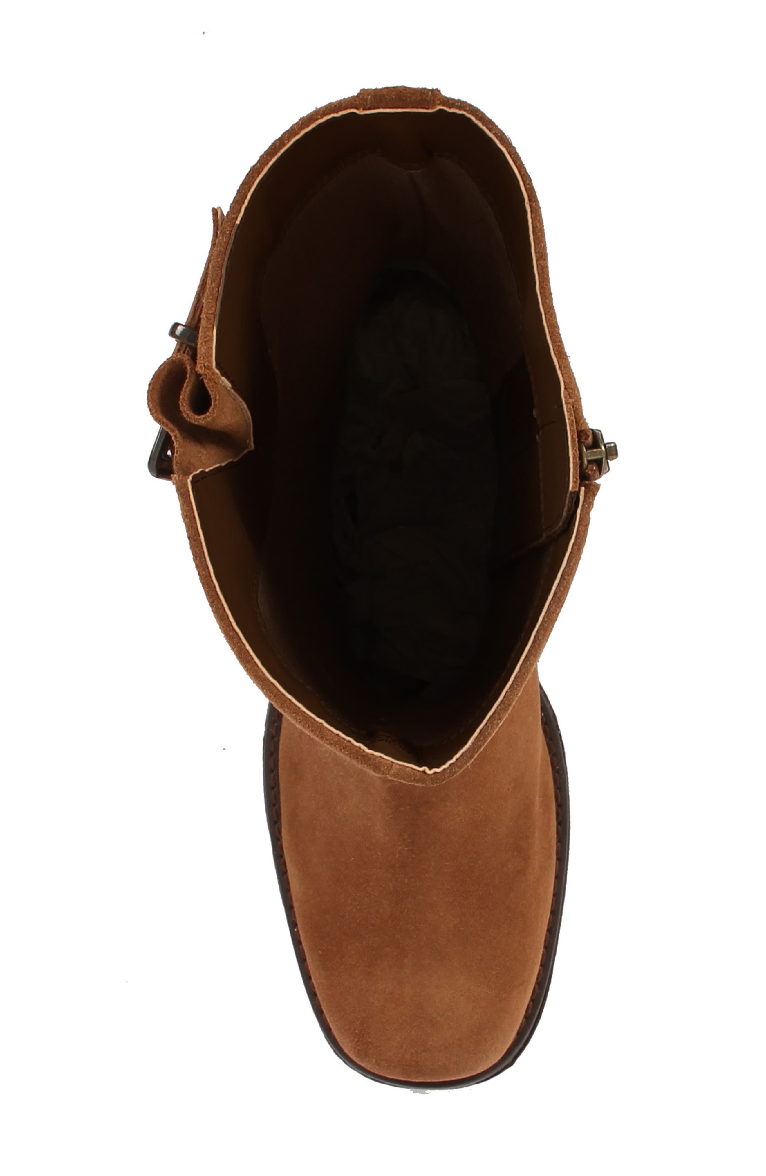 Janice Block Heel Engineer Boot, Alternate, color, TOBACCO SUEDE