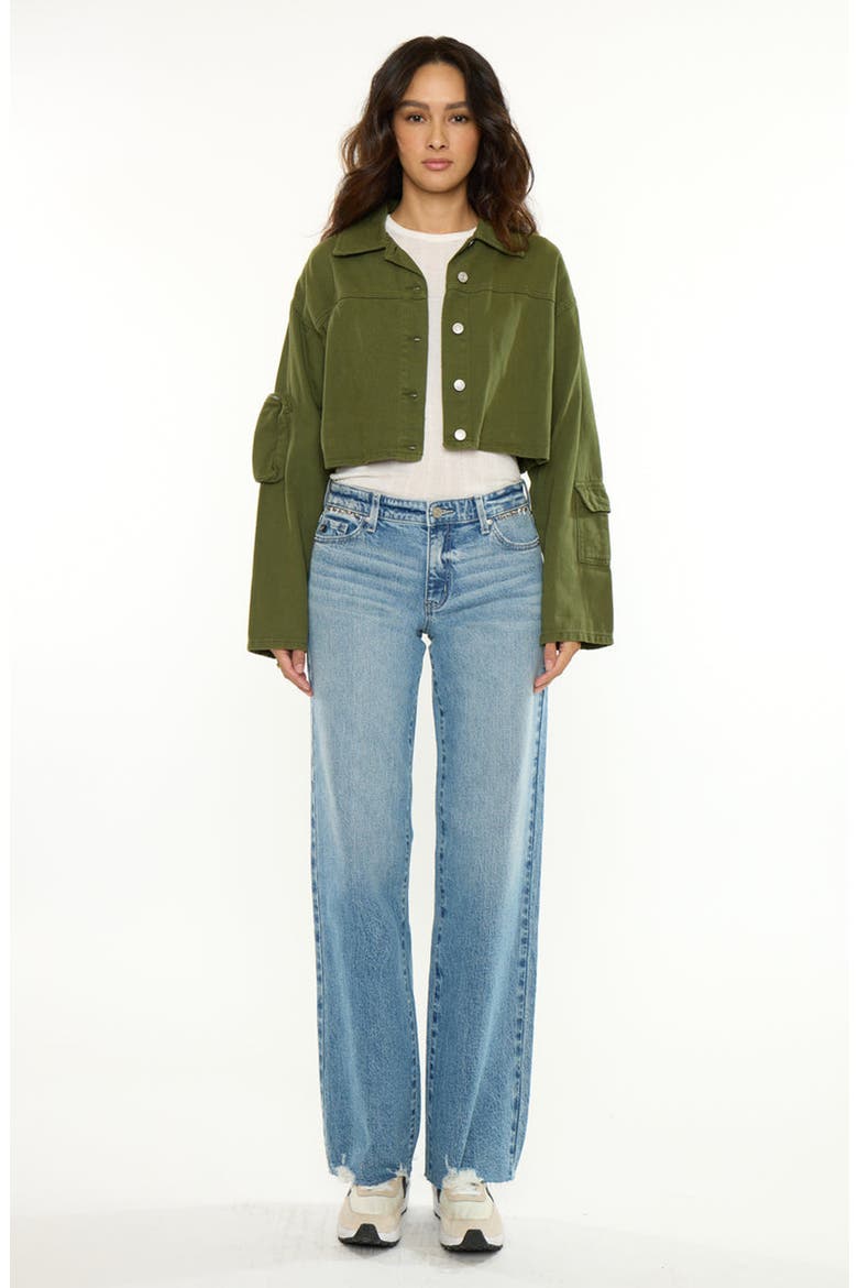 Frankie Low Slung Baggy Wide Jeans, Alternate, color, Medium Wash