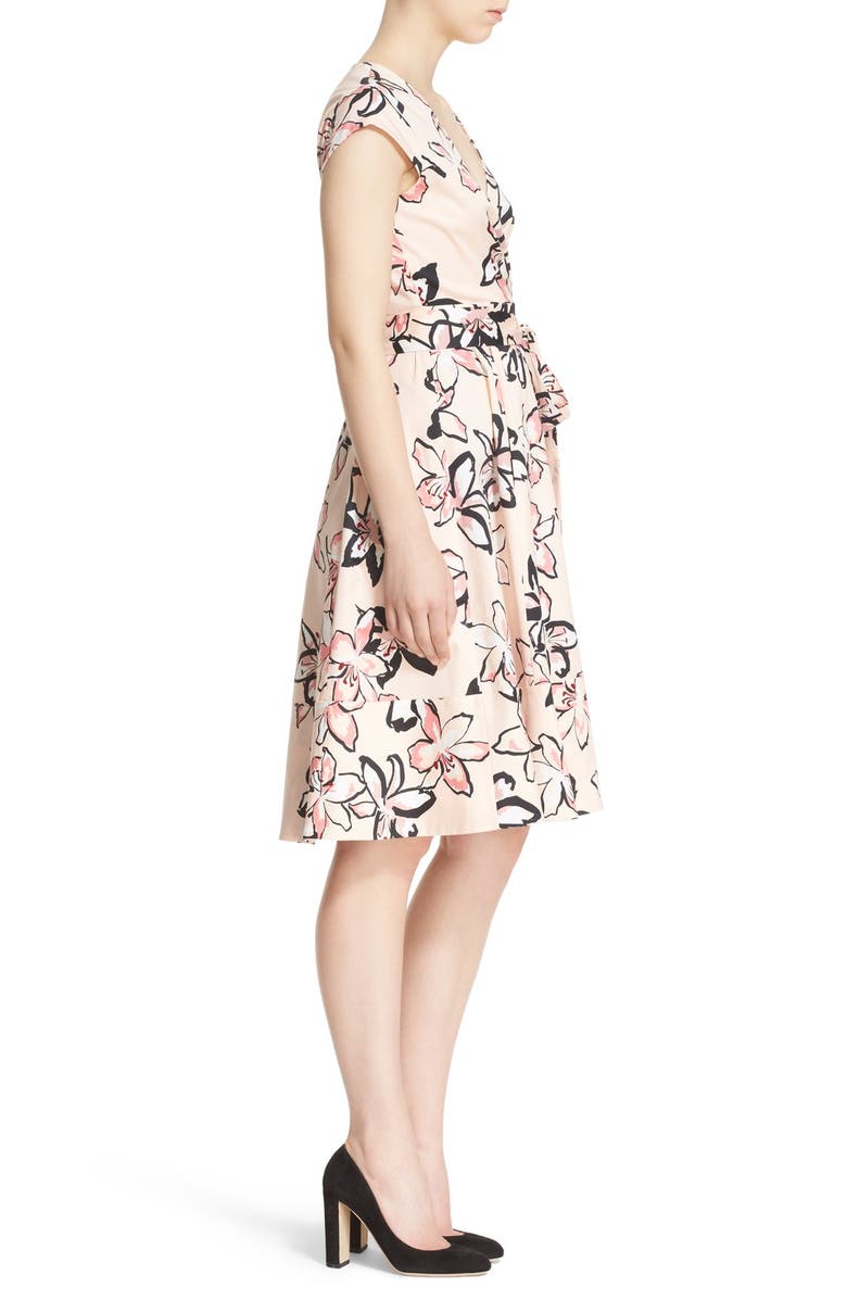 Kate Spade New York 'tiger lily' print wrap dress, Alternate, color, 