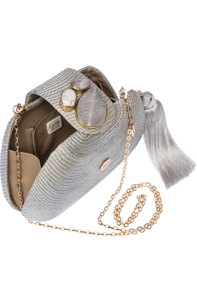 Rafe New York Tamu Bean Clutch, Alternate, color, Light Grey