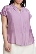 ELOQUII Textured Notch Collar Blouse