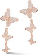 SPHERA MILANO Cubic Zirconia Butterfly Drop Earrings