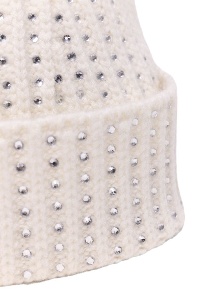 maje Wool and rhinestone hat, Alternate, color, Ecru